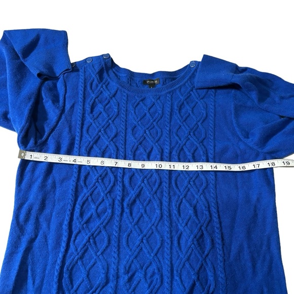 Talbots Lambswool Blend Cable Knit Sweater Preppy Old Money Quiet Luxury Large - Picture 13 of 13